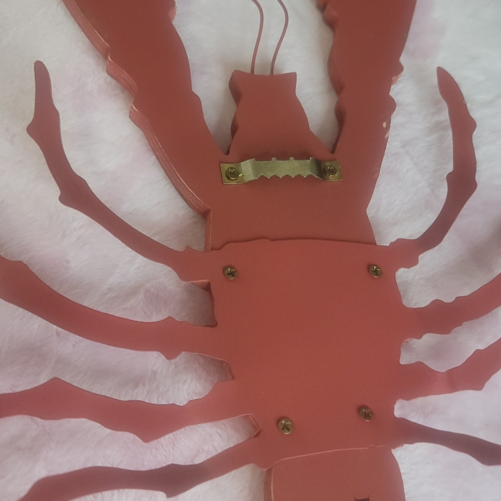 Red Wooden Lobster Wall Decor - Picture 3 of 3
